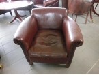 Original Chesterfield Ledersessel 