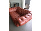  Original Chesterfield 3-Sitzer Couch in Braun